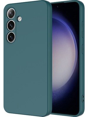 Noktaks - ZORE Galaxy S25 - Kılıf Içi Kadife Koruyucu Mara Lansman Kapak - Koyu Yeşil - T34819