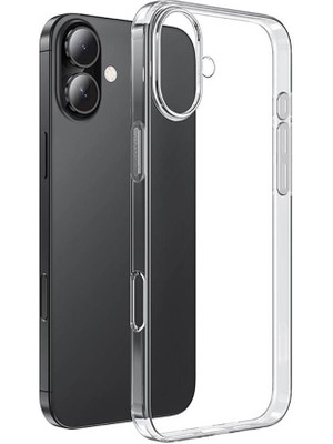 Noktaks - ZORE Apple iPhone 16 Plus - Kılıf Şeffaf Soft Slim Fitt Süper Silikon Kapak - Şeffaf - T33221