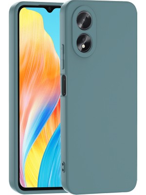 Noktaks - ZORE Oppo A38 - Kılıf Içi Kadife Koruyucu Mara Lansman Kapak - Koyu Yeşil - T34618