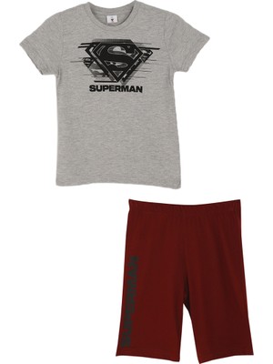 SuperMan L1644-3 Erkek Çocuk Alt Üst Takım Beyaz