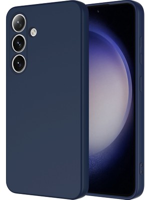Noktaks - ZORE Galaxy S25 Plus - Kılıf Içi Kadife Koruyucu Mara Lansman Kapak - Lacivert - T34820
