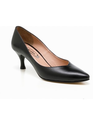Kadın Topuklu/ Stiletto RC-4009 Deriden Siyah
