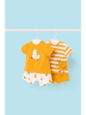 Mayoral Erkek Bebek Şort Tişört 4 Lü Set 1628
