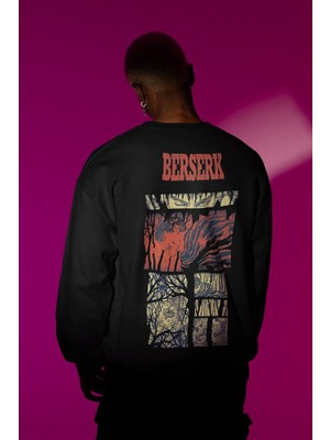 Sevbano Berserk Anime Dizi Baskılı Unisex Oversize Sweatshirt