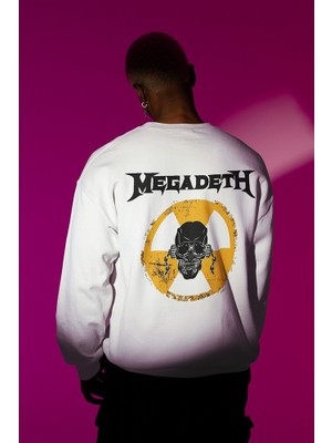 Sevbano Megadeth Baskılı Unisex Oversize Anime Sweatshirt