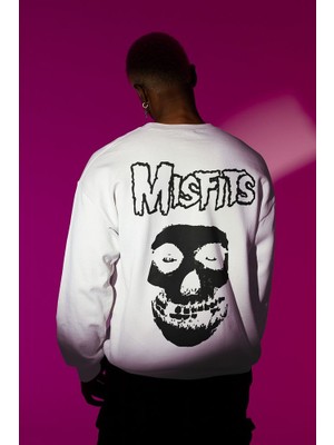 Sevbano Misfits Müzik Grubu Baskılı Unisex Oversize Sweatshirt