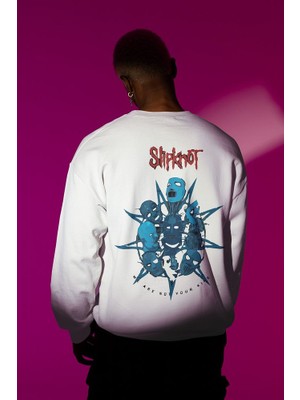 Sevbano We Are Not Your Kind Yazılı Unisex Oversize Slipknot Müzik Grubu Sweatshirt