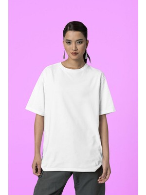 Sevbano Unisex Oversize Baskısız Basic Tişört