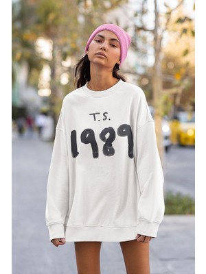Sevbano T.s. 1989 Taylor Swift Baskılı Unisex Oversize Şarkıcı Sweatshirt