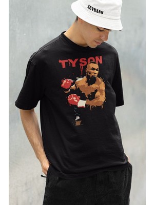 Sevbano Efsane Boksör Mike Tyson Baskılı Unisex Oversize Tişört