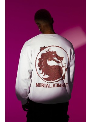 Sevbano Mortal Kombat Baskılı Unisex Oversize Anime Sweatshirt
