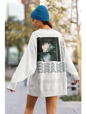Sevbano Drake Şarkıcı Baskılı Unisex Oversize Rapper Sweatshirt