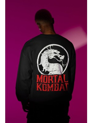 Sevbano Mortal Kombat Baskılı Unisex Oversize Anime Sweatshirt