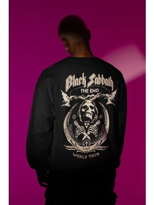 Sevbano Black Sabbath Baskılı Unisex Oversize Müzik Grubu Sweatshirt
