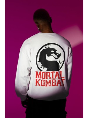 Sevbano Mortal Kombat Baskılı Unisex Oversize Anime Sweatshirt