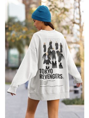 Sevbano Tokyo Revengers Baskılı Unisex Oversize Anime Sweatshirt