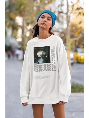 Sevbano Drake Lover Boy Baskılı Unisex Oversize Rapper Sweatshirt