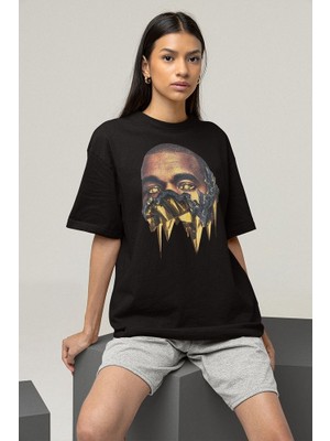 Sevbano Kanye West Rapper Baskılı Unisex Oversize Rap Tişört
