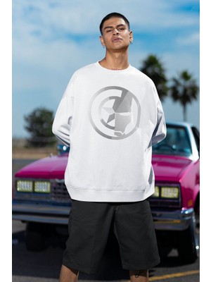 Sevbano Kaptan Amerika x Iron Man Baskılı Unisex Oversize Avengers Sweatshirt