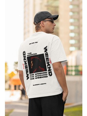 Sevbano The Weeknd Die For You Baskılı Oversize Rapper Tişört, Unisex Şarkıcı Tişört