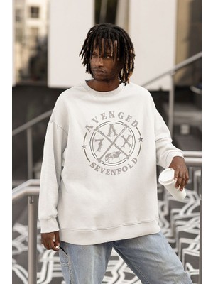 Sevbano Avenged Sevenfold Baskılı Unisex Oversize Rock Metal Sweatshirt
