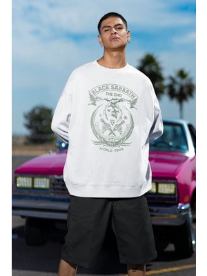 Sevbano Black Sabbath World Tour The End Baskılı Unisex Oversize Sweatshirt