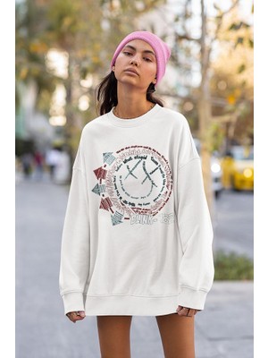 Sevbano Tasarım BLINK-182 Baskılı Unisex Oversize Sweatshirt