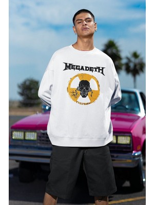 Sevbano Megadeth Baskılı Unisex Oversize Sweatshirt