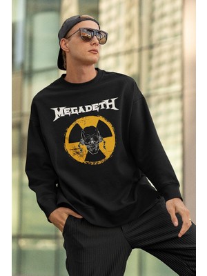 Sevbano Megadeth Baskılı Unisex Oversize Sweatshirt