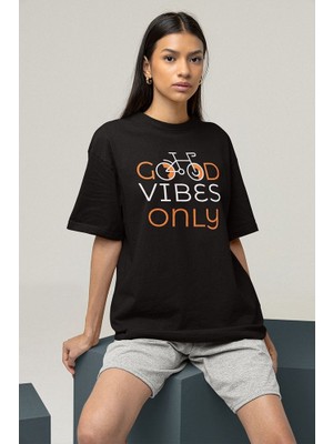 Sevbano Good Vibes Only Temalı  Oversize Tişört