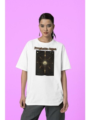 Sevbano Prophetic Signs Baskılı  Tişört, Oversize Tişört