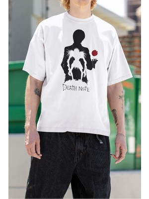 Sevbano Death Note Anime Çizgi Film Baskılı  Oversize Tişört