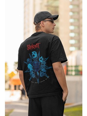 Sevbano We Are Not Your Kind Slipknot Baskılı  Oversize Rock Metal Müzik Grubu Tişört