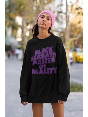 Sevbano Black Sabbath Master Of Reality Yazılı Unisex Oversize Rock Metal Sweatshirt