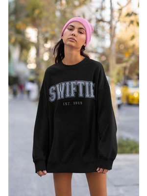 Sevbano Swiftie 1989 Est. Yazılı Unisex Oversize Taylor Swift Sweatshirt