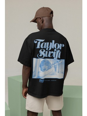 Sevbano Tasarım Taylor Swift Baskılı  Oversize Şarkıcı 1989 Tişört