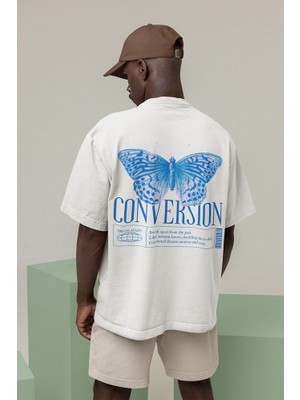 Sevbano Butterfly Conversion Tasarım Baskılı  Oversize Tişört