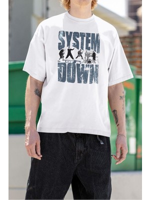 Sevbano System Of A Down Baskılı  Oversize Tişört