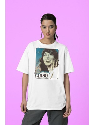 Sevbano 1989 Taylor Swift Baskılı  Tişört, Oversize Şarkıcı Tişört