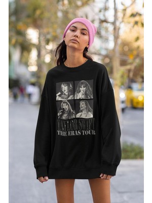 Sevbano Taylor Swift The Eras Tour Baskılı Unisex Oversize Sweatshirt