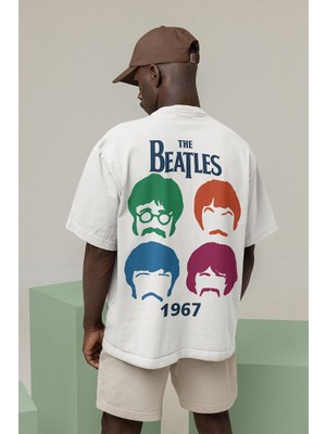 Sevbano 1967 The Beatles Müzik Grubu Baskılı  Oversize Tişört