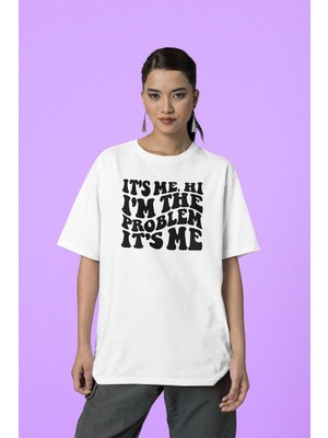 Sevbano Im The Problem Yazılı Oversize Tişört,  Tişört