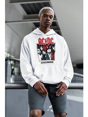 Sevbano Ac Dc Highway To Hell Unisex Oversize Müzik Grubu Hoodie