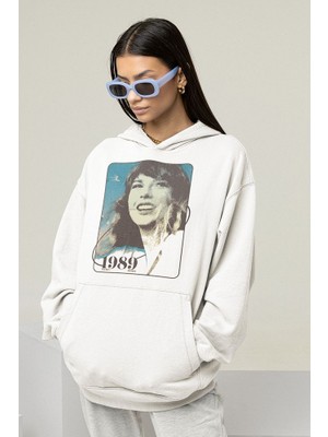 Sevbano 1989 Taylor Swift Baskılı Unisex Oversize Şarkıcı Hoodie