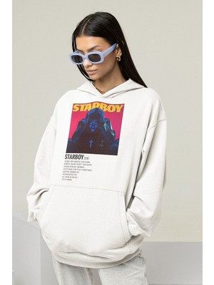Sevbano The Weeknd Starboy Baskılı Unisex Oversize Şarkıcı Hoodie