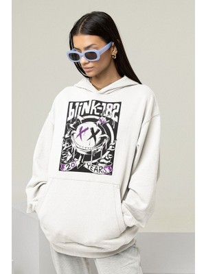 Sevbano BLINK-182 Baskılı Unisex Oversize Müzik Grubu Hoodie