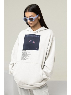 Sevbano Genesis 2023 Baskılı Unisex Oversize Rapper Hoodie
