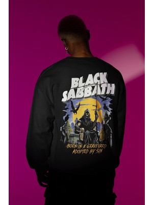 Sevbano Black Sabbath Unisex Oversize Tasarım Müzik Grubu Sweatshirt