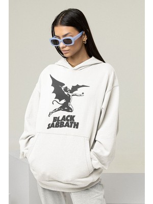Sevbano Black Sabbath Baskılı Unisex Oversize Müzik Grubu Hoodie