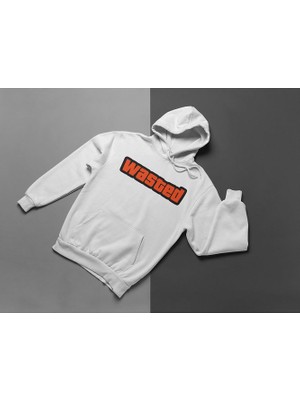 Sevbano Gta Wasted Baskılı Unisex Oversize Oyun Hoodie